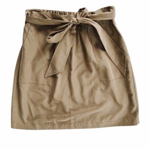 Bow Tie Pocket Brown/Tan Skirt